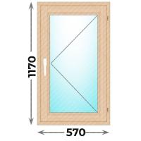 Деревянное окно одностворчатое 570х1170