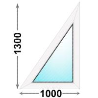 Треугольное пластиковое окно MELKE 1000x1300 глухое левое