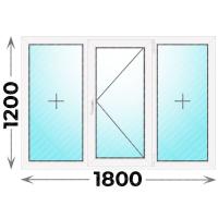 Пластиковое окно трехстворчатое 1800x1200 (KBE)