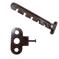 Фиксатор створки металлический коричневый (Гребенка)