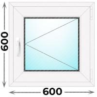 Готовое пластиковое окно одностворчатое 600x600 (REHAU)