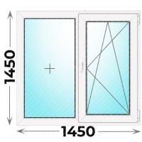 Пластиковое окно Veka WHS 1450x1450 двухстворчатое
